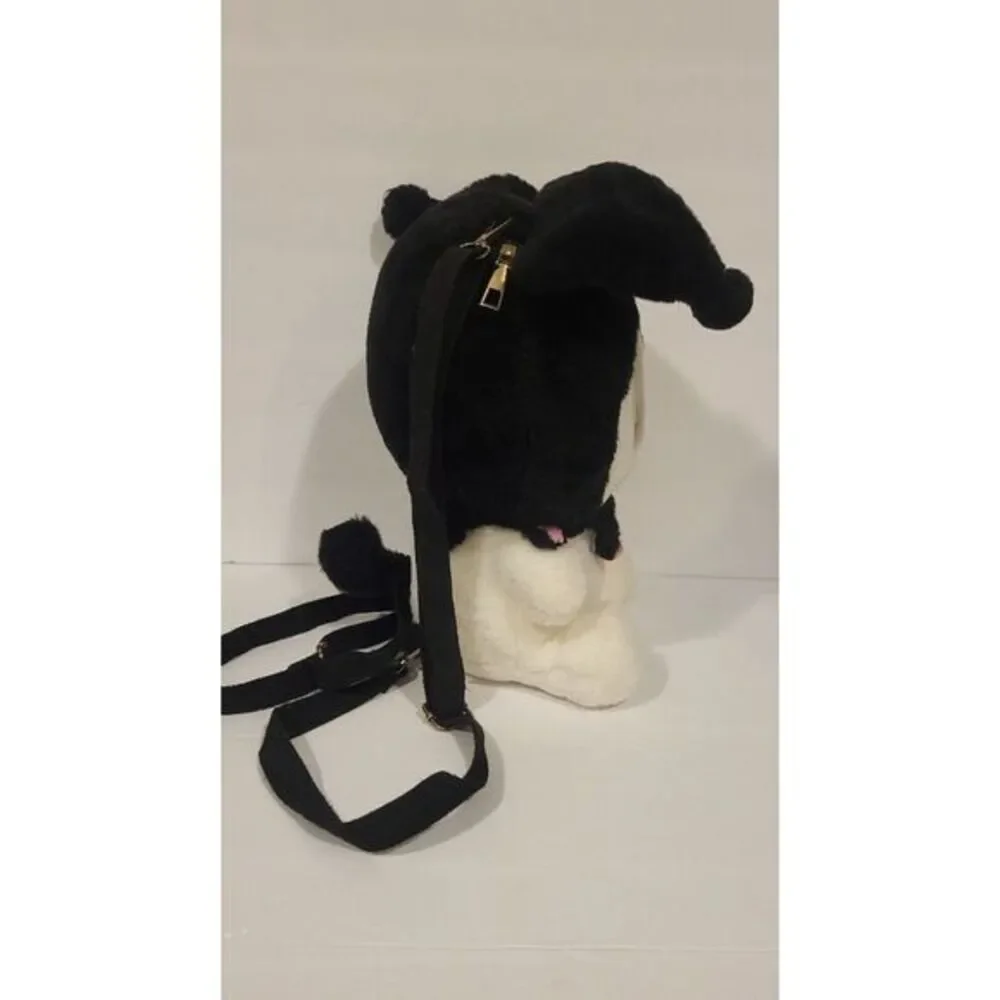 Kuromi‎ Soft Plush Stuffed Animal Adjustable Straps Backpack 11.5